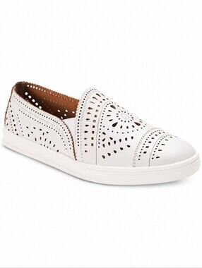 American Rag Shannen Laser Cut Design Slip On Sneaker White